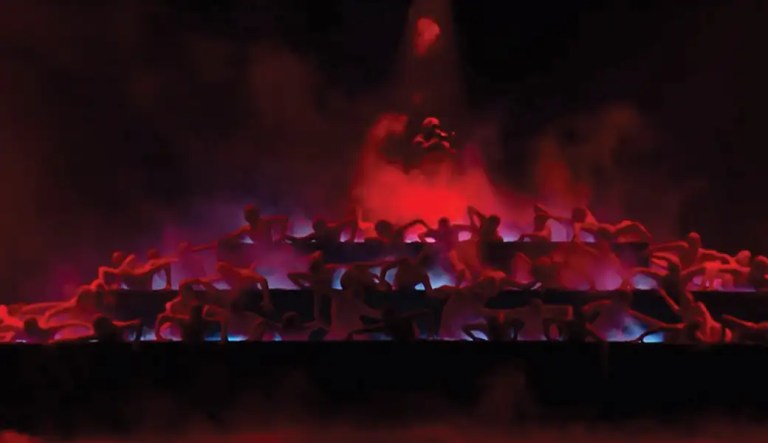 Lily Kate Goehring performing as a dancer for The Weeknd